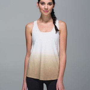 Lululemon Ohm Racerback Heathered White Cashew